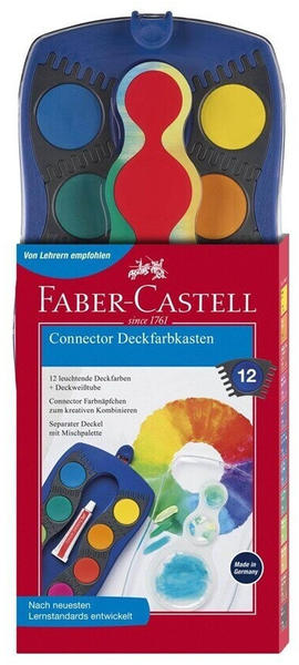 Faber-Castell Connector Deckfarbkasten 12 Farben + Deckweiß
