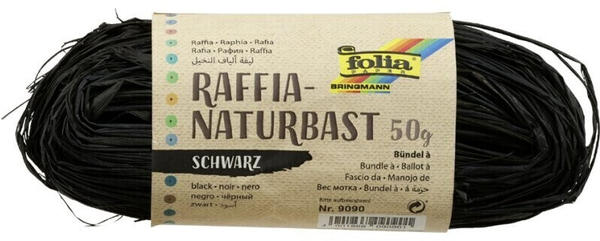 Folia Raffia Naturbast 50g schwarz