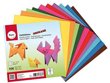 Rayher Faltblätter Origami Pack 15x15cm (100 St.)