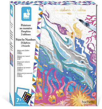 Janod Paint by Numbers Dolphins 2 boards