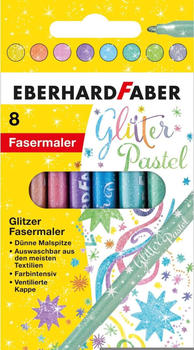Eberhard Faber Glitter Pastel Fasermaler 8er Set