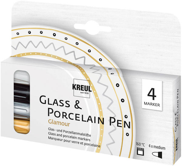 C. Kreul Glamour Porzellanstifte farbsortiert 2,0-4,0mm 4 Stück