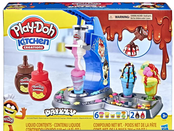 Hasbro Play-Doh Drizzy Eismaschine mit Toppings