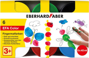 Eberhard Faber EFAColor Fingermalfarbe in Schachtel, 6x 40 ml