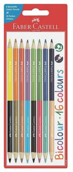 Faber-Castell Bicolor Buntstifte 8er Set mit 16 Farben