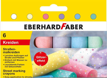 Eberhard Faber Straßenmalkreide Glitzer farbsortiert 6 St.