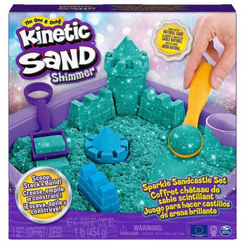 Spin Master Kinetic Sand Shimmer - Sand Sparkle Sandcastle Set Teal