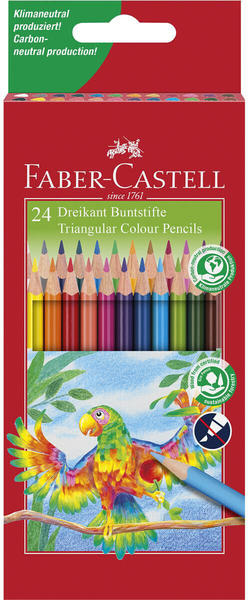 Faber-Castell Buntstift - dreikant - 24er Kartonetui