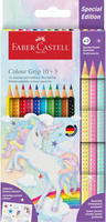 Faber-Castell 201542, FABER-CASTELL Grip Unicorn, 10+3 Farben