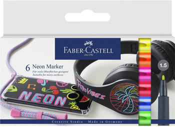 Faber-Castell Neon Marker - 6er Kartonetui