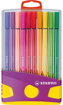 STABILO Pen 68 Filzstift - 1 mm - 20er ColorParade - lila + gelb