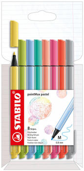 STABILO Filzstift - 0,8 mm - 8er Set - pastell