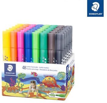 Staedtler Noris 328-B jumbo Fasermaler - ergonomische Dreikantform - 3 mm - 48er Kartonköcher