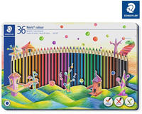 Staedtler Buntstifte Noris Colour 185 M36, farbig sortiert, im Metalletui, 36...
