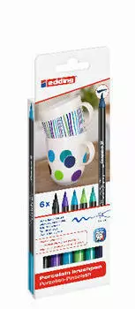 edding 4200 Porzellanpinselstift - 1-4 mm - 6er Set - kalte Farben edding 4200 Porzellanpinselstift - 1-4 mm - 6er Set - kalte Farben