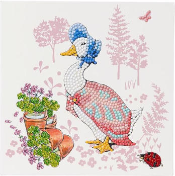 Craft Buddy Kristall-Kunstkarte 18x18cm Jemima Puddle-Duck
