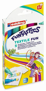 edding Funtastics Textile Fun 5er Set Textilmaler (17/5S)
