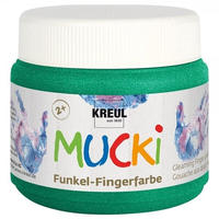 KREUL Fingerfarbe MUCKi Funkel smaragdgr&uuml;n 150ml Dose