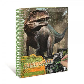 DinosArt DinosArt Kratz- und Zeichenkunst Kratzbilderbuch fr Dinosaurier-Fans Kreativset