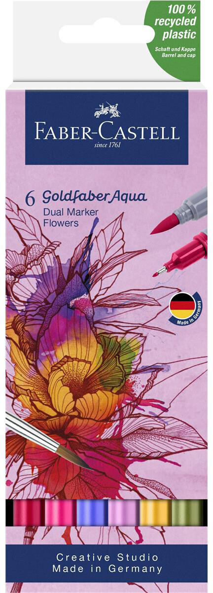 Faber-Castell Goldfaber Aquarell-Marker 6x Flowers (164527) Test TOP  Angebote ab 9,99 € (Juni 2023)