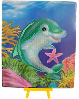 Pracht Creatives Hobby Diamond Painting Delfin mit Aufsteller