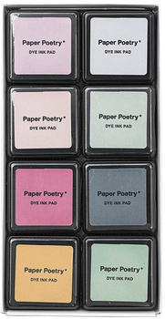 Rico Design Tusche-Stempelkissen Set 8 Farben Smoky Colours Mix