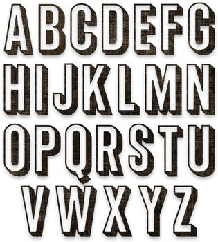 Sizzix Thinlits Die Set Alphanumeric Shadow Upper