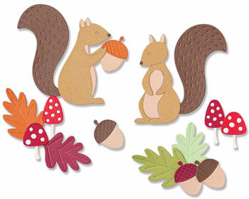 Sizzix Thinlits Die Set Harvest Squirrels by Jennifer Ogborn