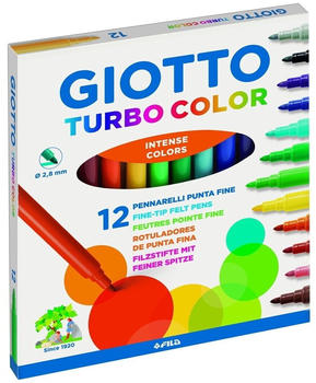 Giotto Turbo Color Fine-Tip Felt Pens 12 pcs.
