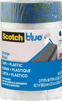 Scotch ScotchBlue Malerabdeckfolie mit Klebeband Nachfüllrolle PT2093EL-24, 60,9 cm x 27,4 m, 1 Rolle/Packung
