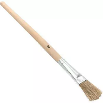Industrial Quality Supplies Emaillelackpinsel Gr&ouml;&szlig;e 1 helle Borste Wei&szlig;blech roher Holzstiel (59201)