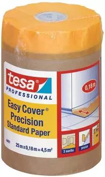 tesa Abdeckpapier Easy Cover Orange 25m x 18cm (04401)