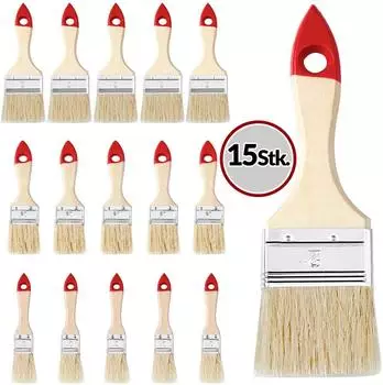 Deuba Maler Lackier Lack 15tlg Pinselset Holzlasur Lacke
