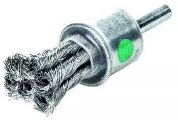 Lessmann Pinselb&uuml;rste Edelstahl gezopft &Oslash;22mm, 0,35mm (454378)