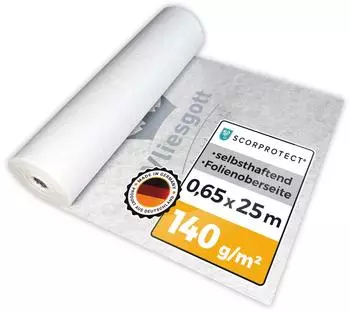 Scorprotect Boden- und Treppenschutzvlies Vliesgott 0,65 x 25 m 140 g/m² (SCP-BSV140-6525)