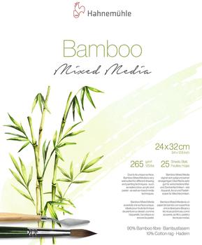 Hahnemühle Skizzenblock Bamboo 24x32cm Mixed Media 265g /qm weiß geleimt 25 Blatt (10628540)