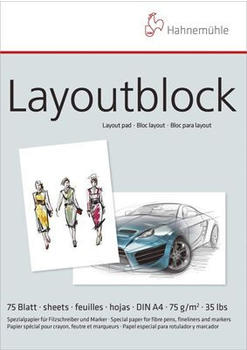Hahnemühle Layoutblock A4 75g/qm weiß geleimt 75 Blatt (10625040)