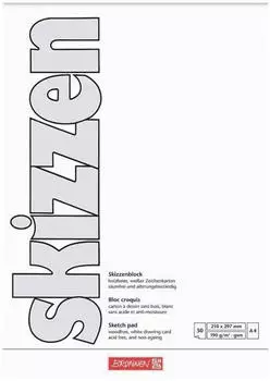 Brunnen Skizzenblock A4 190G 50 Blatt 5 Stück (1047455)