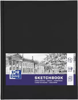 Oxford Skizzenbuch 400152623 Sketchbook A4 hoch 100 g/m² weiß Fadenbindung Hardcover 96 Blatt