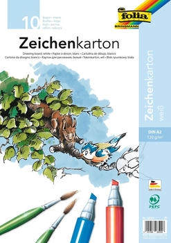 Folia Zeichenblock 8500 A2 120 g/m² weiß 10 Blatt