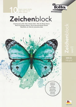 Folia Zeichenblock 8202 A3 140 g/m² weiß geleimt 10 Blatt