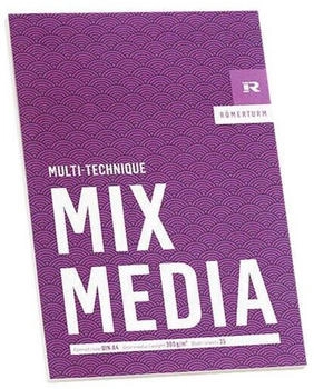R&ouml;merturm Zeichenblock MIX MEDIA 88808853 A4 300 g/m&sup2; wei&szlig; geleimt 25 Blatt