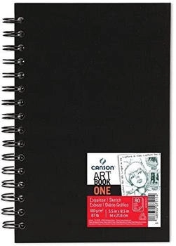 Canson Skizzenbuch C400039211 One Art Book A5 hoch 100 g/m² weiß Spiralbindung 80 Blatt