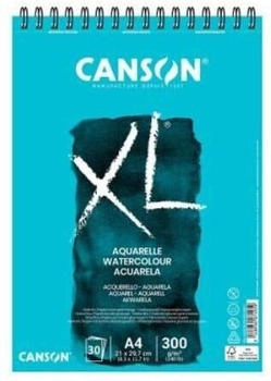 Canson Aquarellpapier XL Aquarelle Block A5 300 g/m² weiß Spiralbindung 20 Blatt