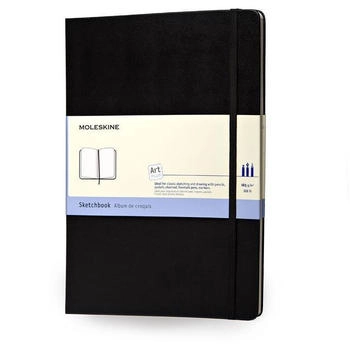 Moleskine Skizzenbuch 931939 A4 hoch 165 g/m² weiß Fadenbindung 48 Blatt