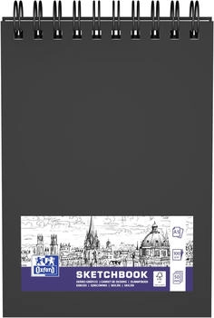 Oxford Skizzenbuch 400152644 Sketchbook A5 quer 100 g/m² weiß Spiralbindung Hardcover 50 Blatt