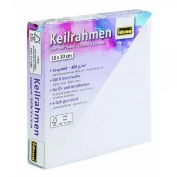Idena Keilrahmen 60009 10 x 10 cm Leinwand auf Holzrahmen 380 g/m²