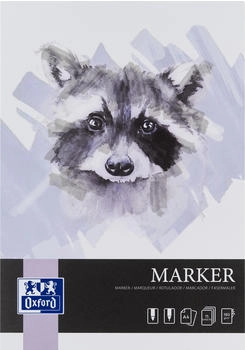 Oxford Zeichenblock 400166104 Marker A4 180 g/m² weiß geleimt 15 Blatt