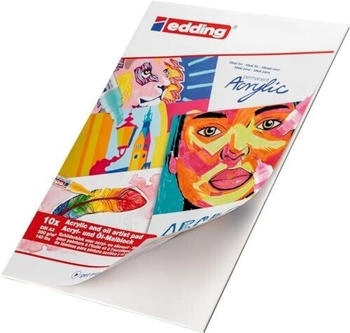 edding Acrylmalblock 30010 A3 300g/m&sup2; wei&szlig; geleimt 10 Blatt