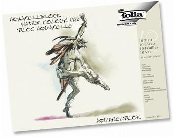 Folia Aquarellblock Rauh 36 x 48 cm weiß 10 Blatt